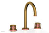 JOLIE Widespread Faucet - Round Handles with "Pink" Accents 222-01