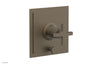 HEX MODERN Pressure Balance Shower Plate with Diverter and Handle Trim Set - Cross Handle 4-101