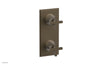 HEX MODERN Cross Handle Pair Trim Set for Thermostatic Control with Volume Control or Diverter 4-105