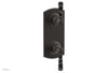 HEX TRADITIONAL / HENRI 1/2" Thermostatic Valve with Volume Control or Diverter - Black Marble Handles 4-155