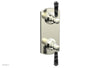HEX TRADITIONAL / HENRI 1/2" Thermostatic Valve with Volume Control or Diverter - Black Marble Handles 4-155