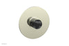 BASIC II 3/4" Thermostatic Round Shower Trim Plate, Black Marble Handle 4-182