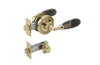 BLACK MARBLE Door Lever w/ Privacy Bolt 5163
