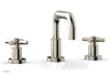 BASIC Widespread Faucet, 6 3/8" High Spout, Tubular Cross Handles D136