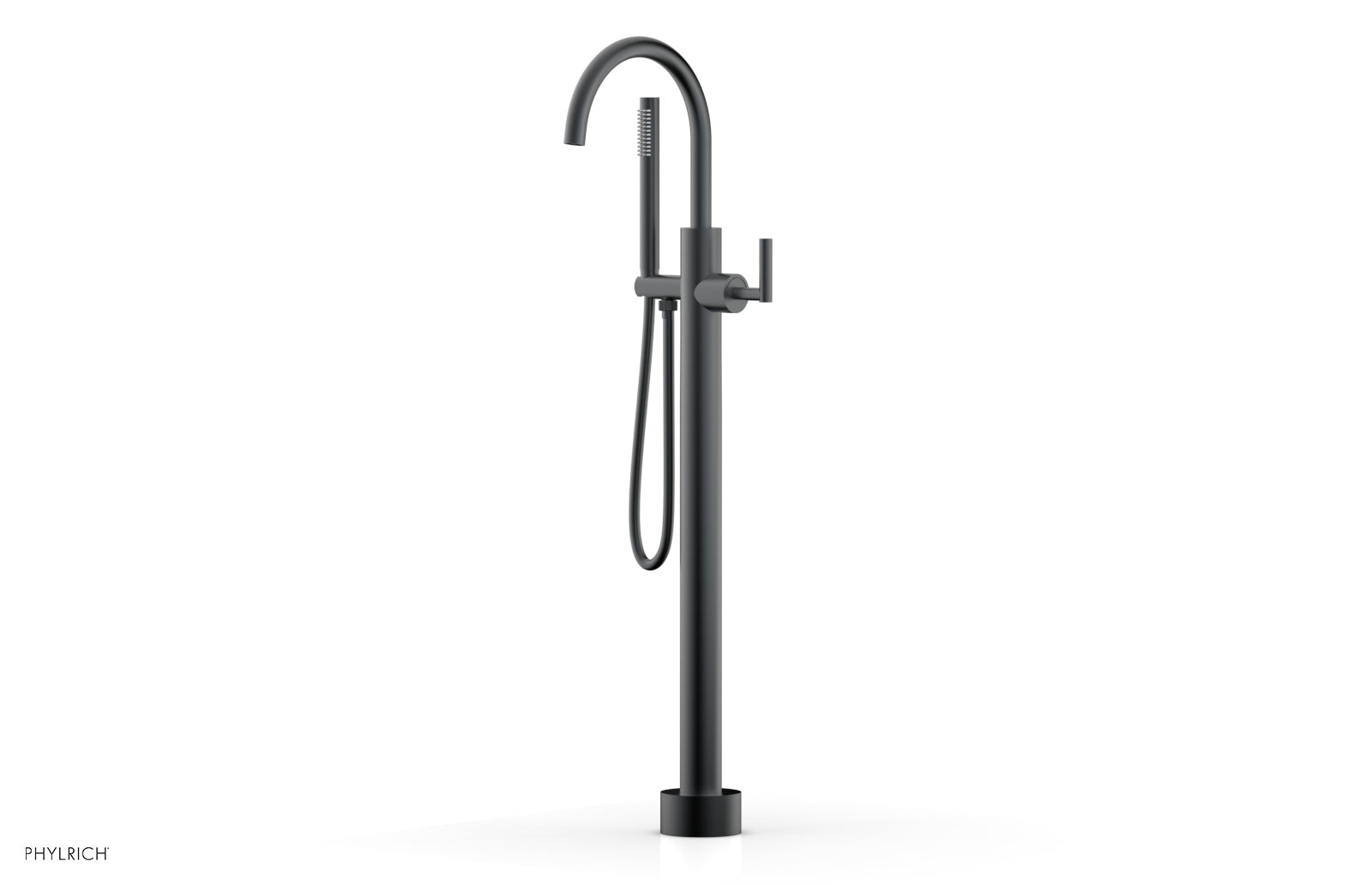 TRANSITION Tall Floor Mount Tub Filler - Lever Handle with Hand Shower 120-45-01