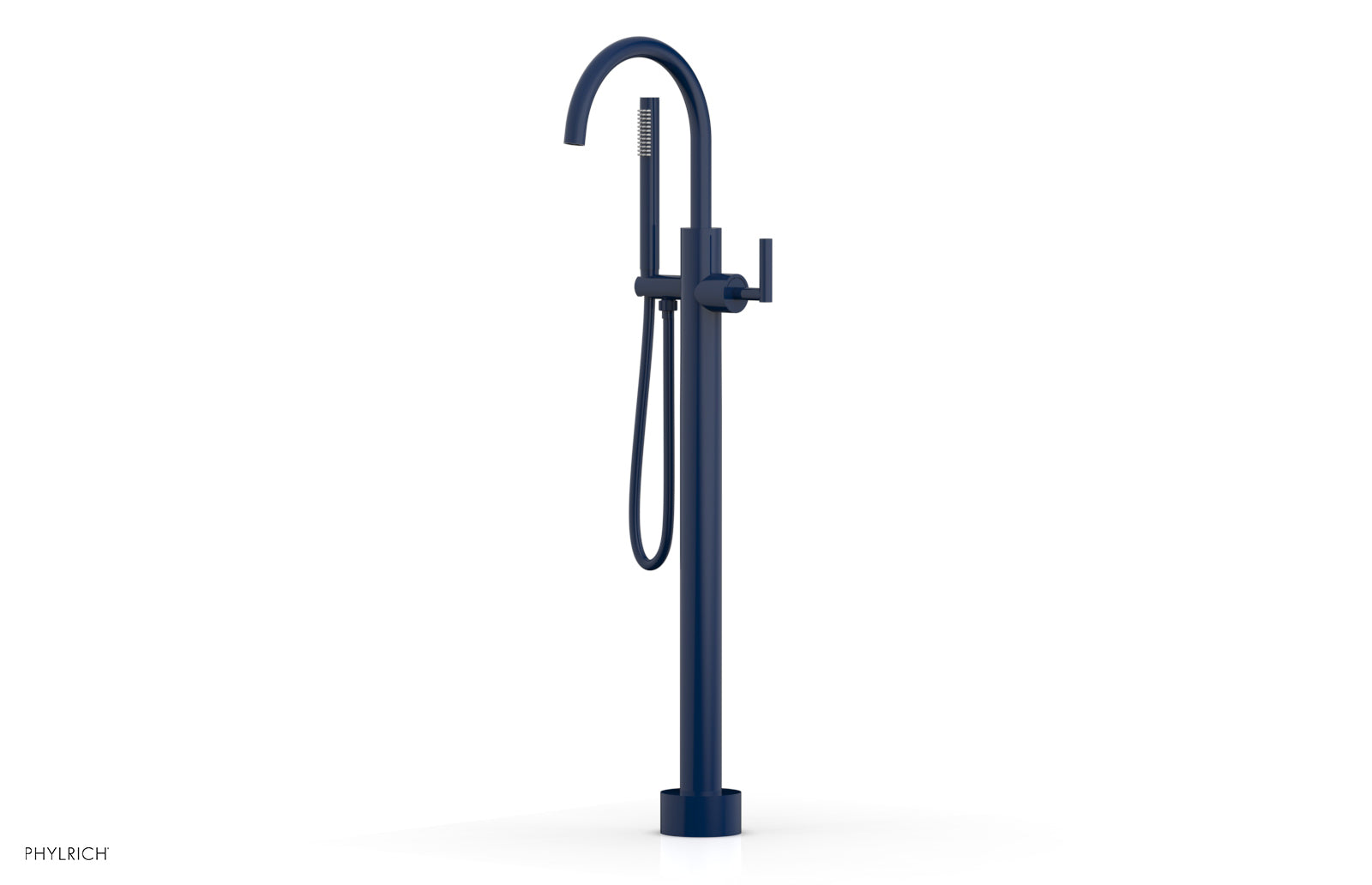 TRANSITION Tall Floor Mount Tub Filler - Lever Handle with Hand Shower 120-45-01