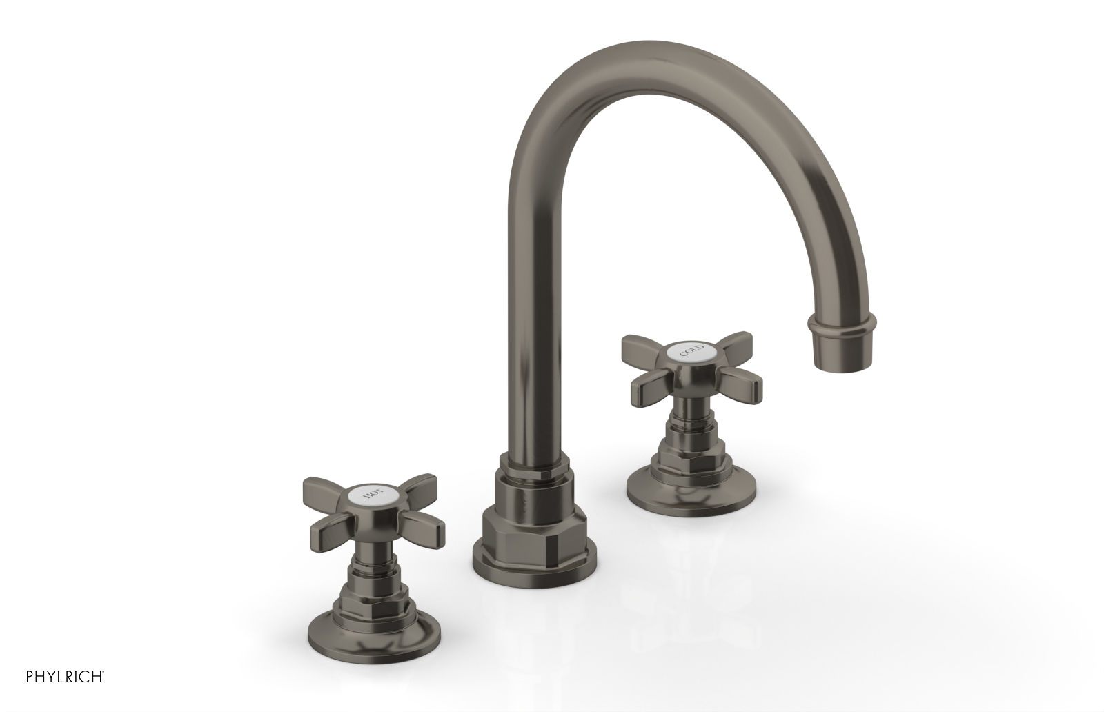 JAMESTOWN Widespread Faucet - High Spout - Cross Handle 165-03