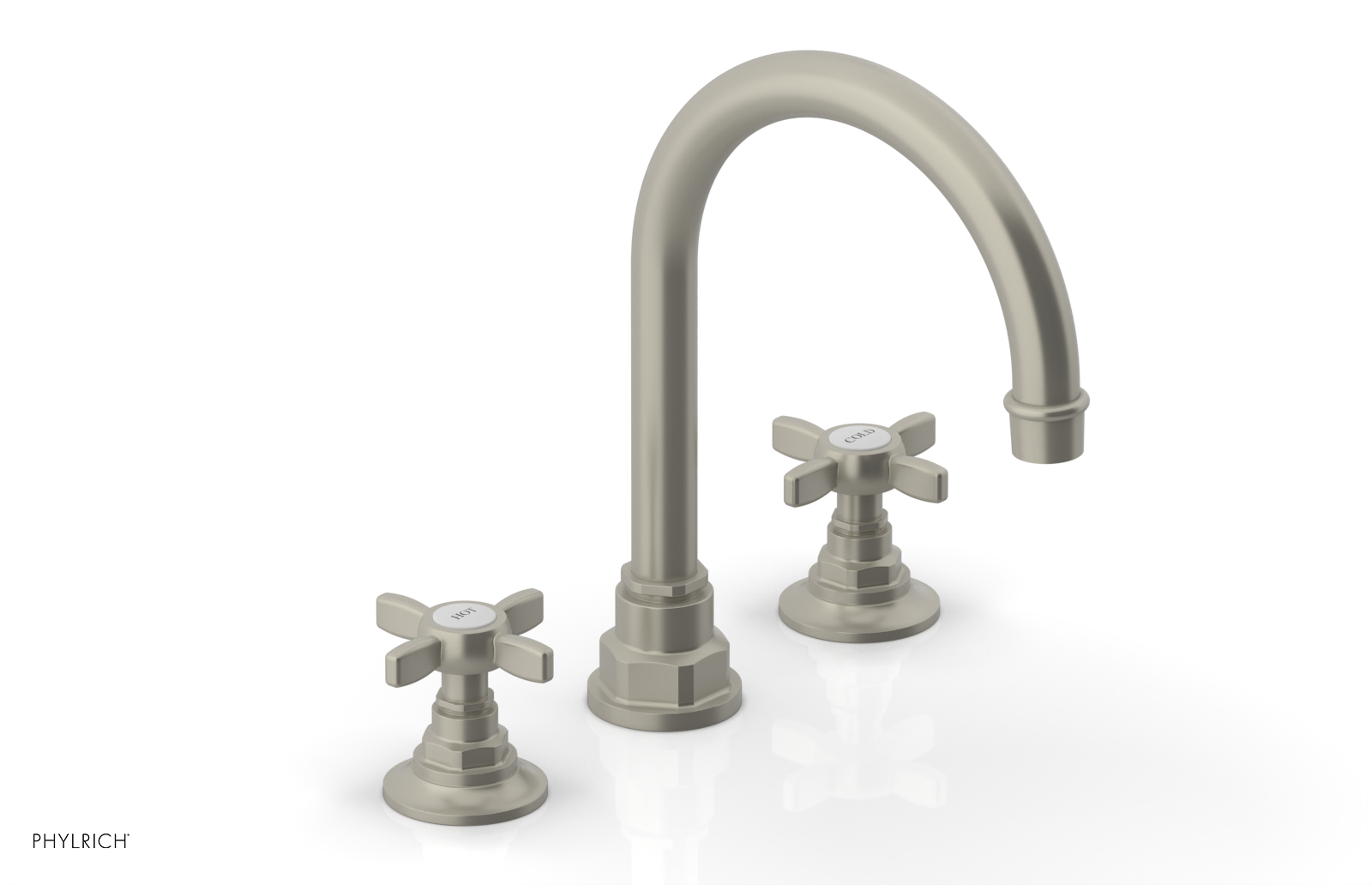 JAMESTOWN Widespread Faucet - High Spout - Cross Handle 165-03