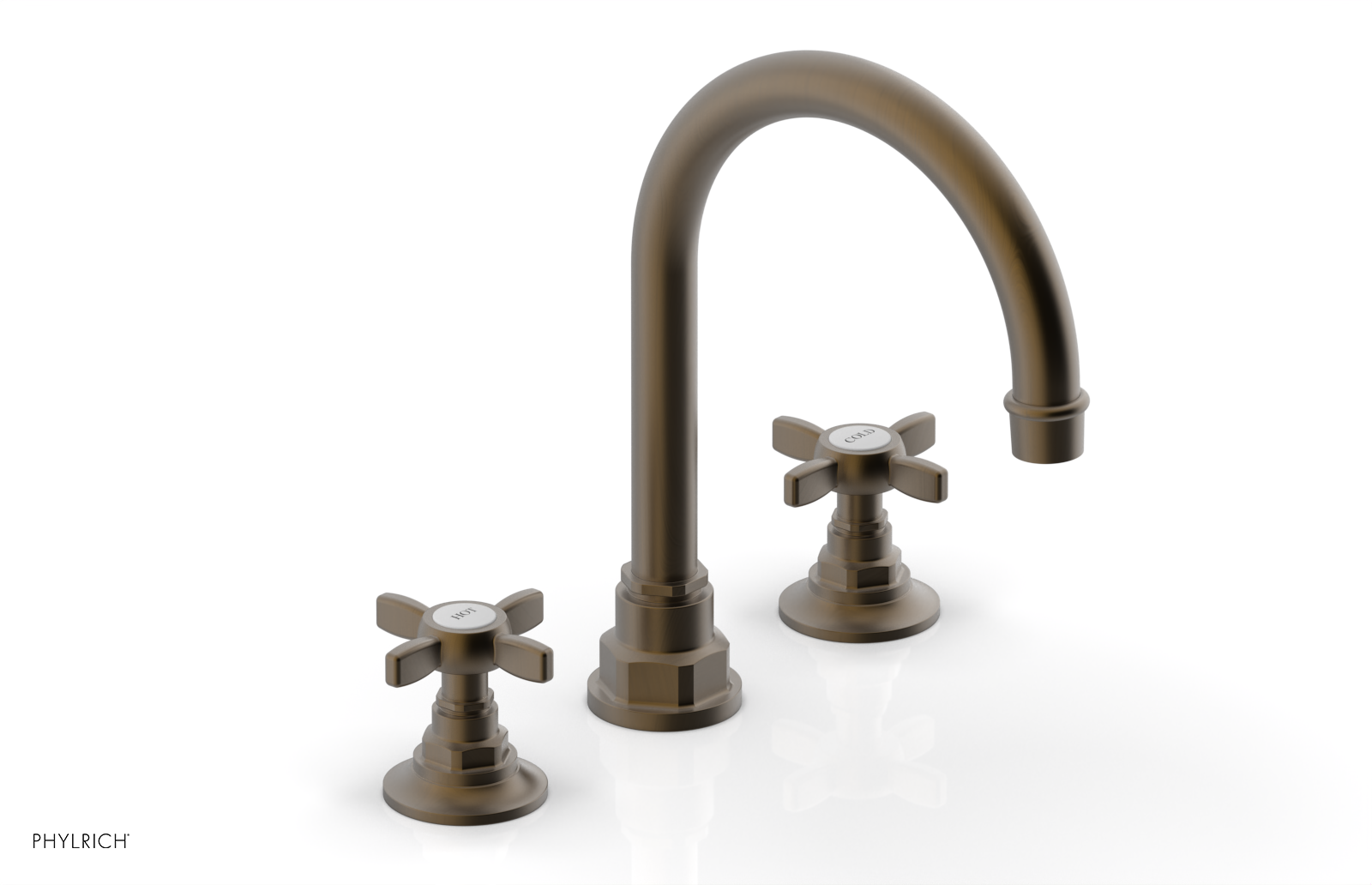 JAMESTOWN Widespread Faucet - High Spout - Cross Handle 165-03