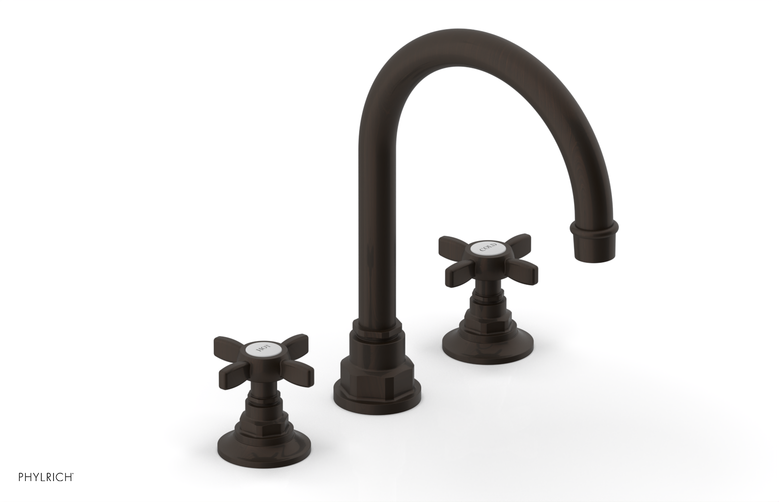 JAMESTOWN Widespread Faucet - High Spout - Cross Handle 165-03