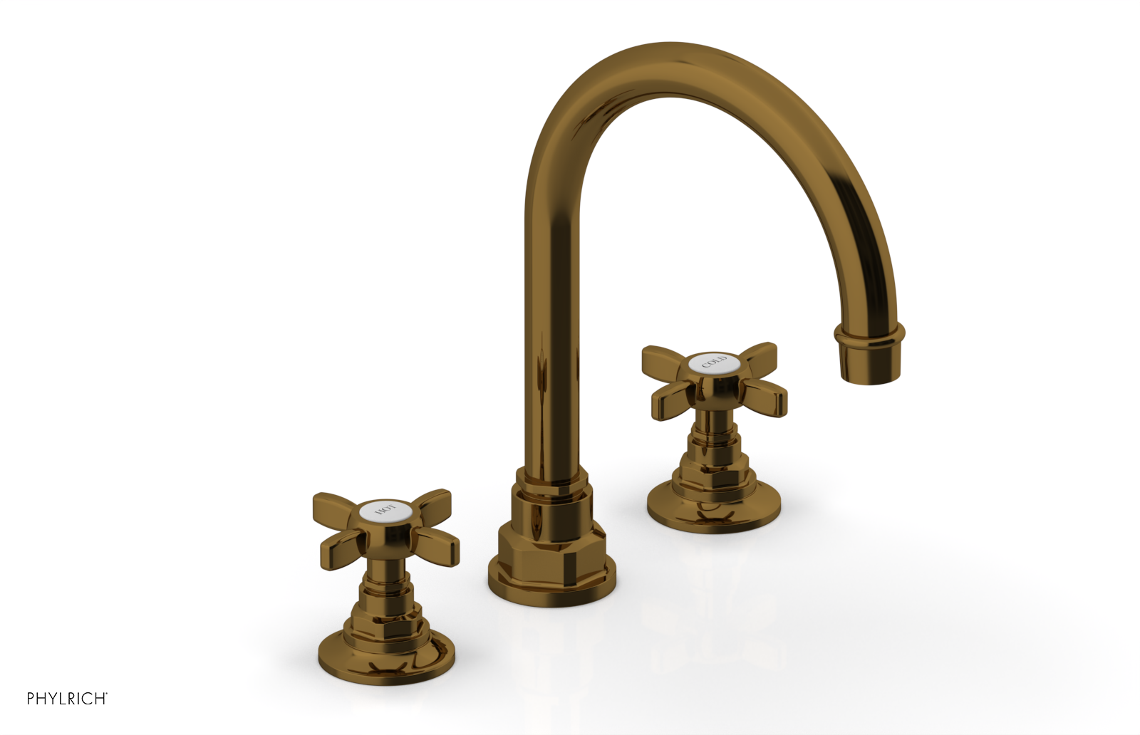 JAMESTOWN Widespread Faucet - High Spout - Cross Handle 165-03