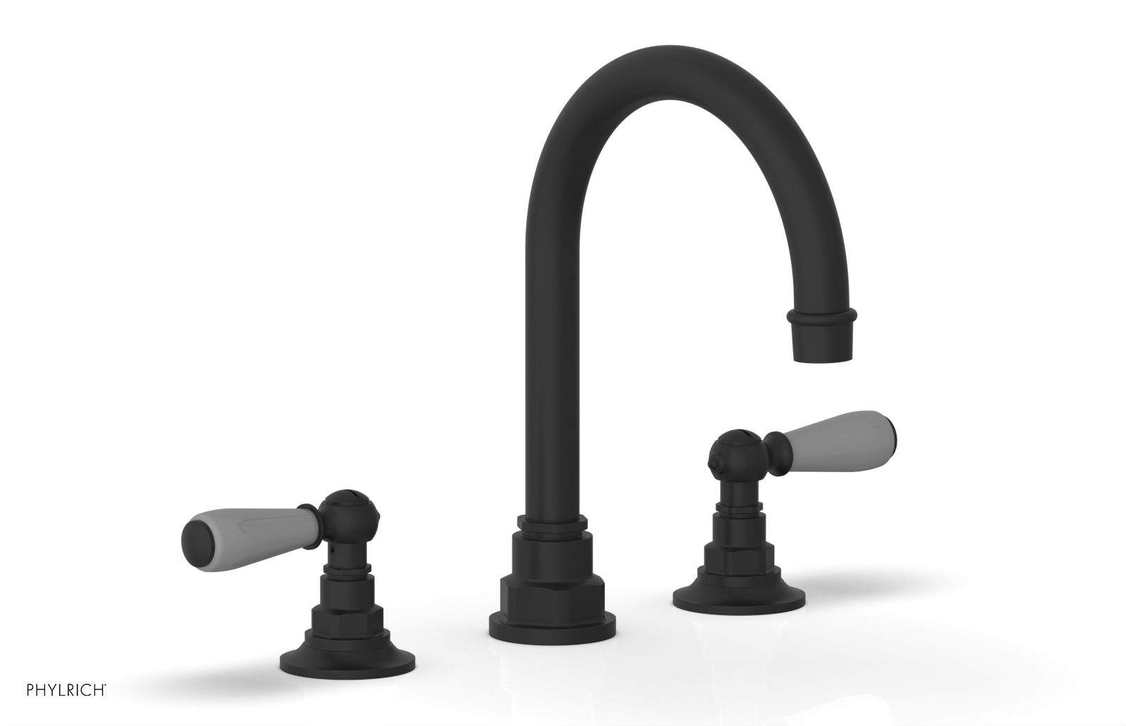 JAMESTOWN Widespread Faucet - High Spout - Lever Handle with "Grey" Accents 165-04