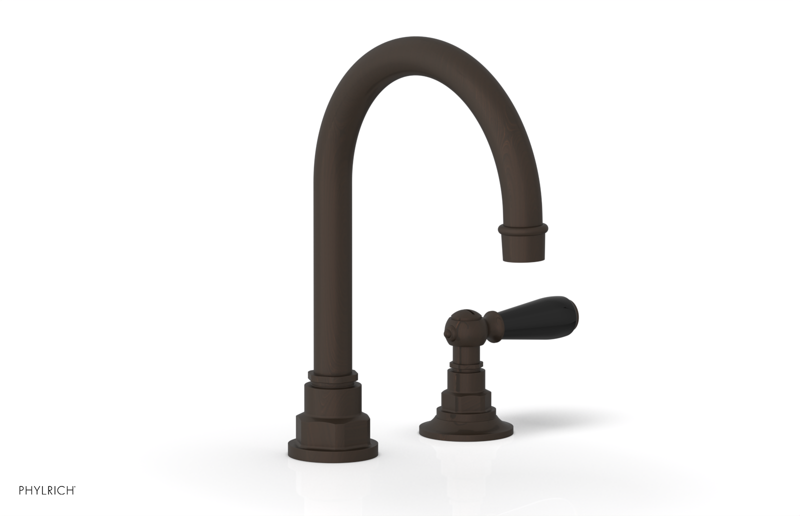 JAMESTOWN Single Handle Faucet - High Spout - Lever Handle with "Black" Accents 165-06