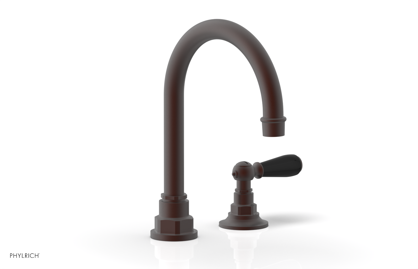 JAMESTOWN Single Handle Faucet - High Spout - Lever Handle with "Black" Accents 165-06