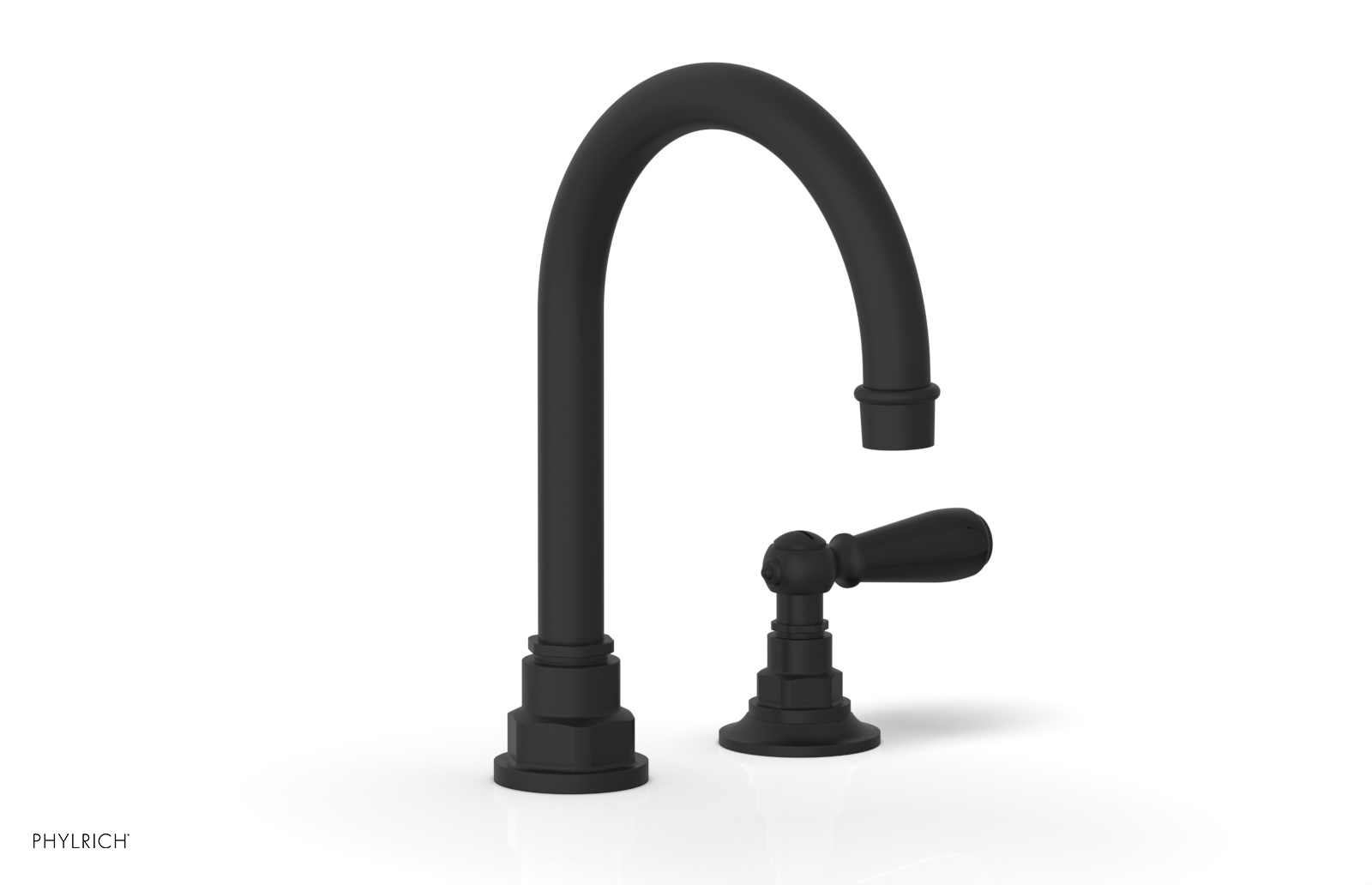 JAMESTOWN Single Handle Faucet - High Spout - Lever Handle with "Black" Accents 165-06