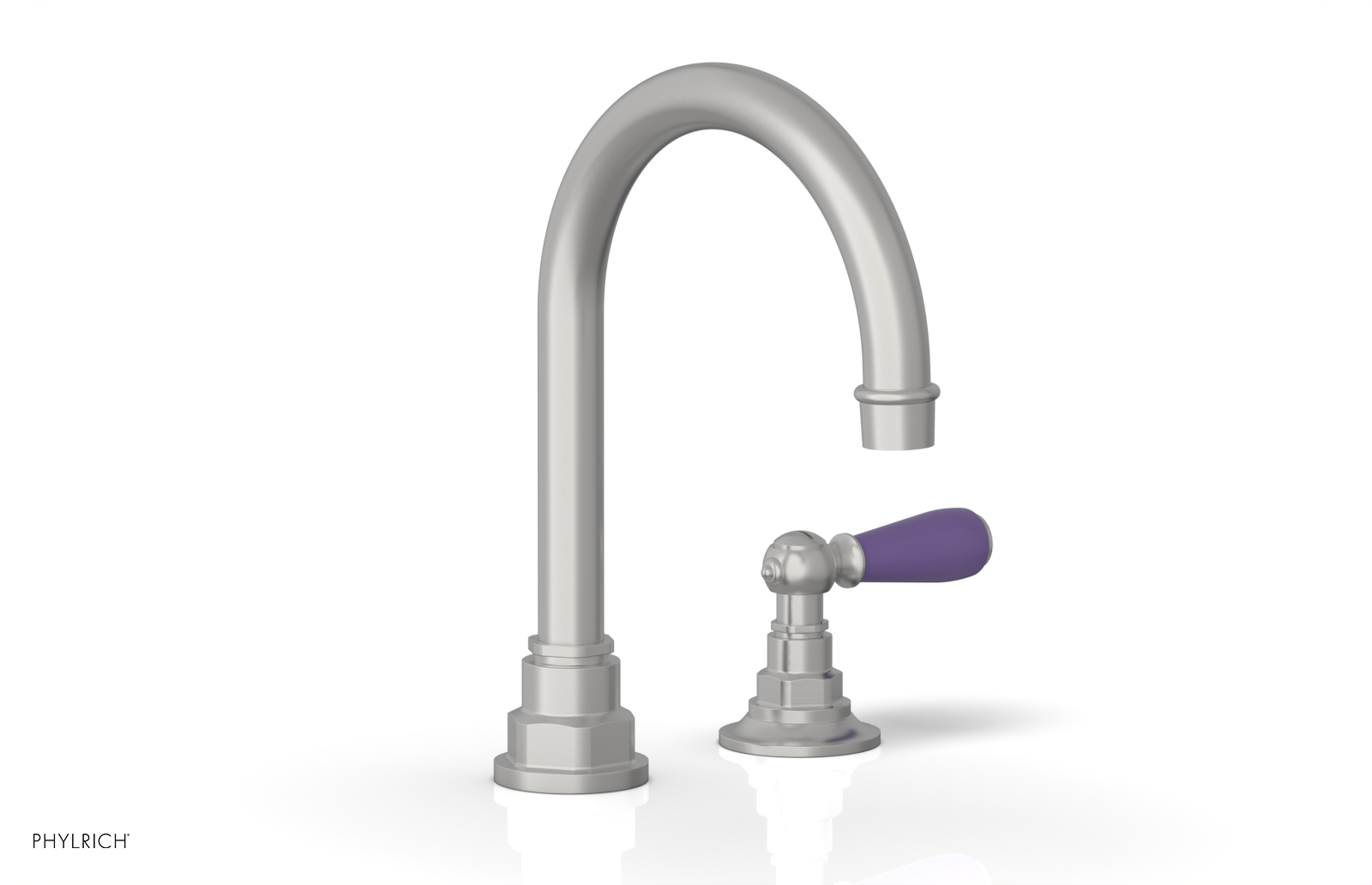 JAMESTOWN Single Handle Faucet - High Spout - Lever Handle with "Purple" Accents 165-06