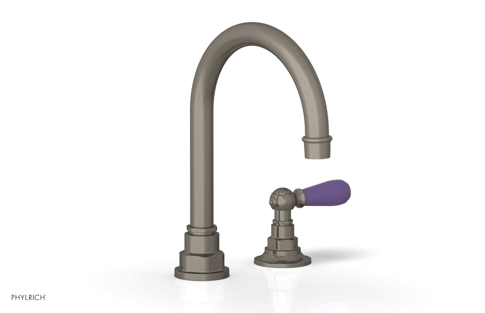 JAMESTOWN Single Handle Faucet - High Spout - Lever Handle with "Purple" Accents 165-06