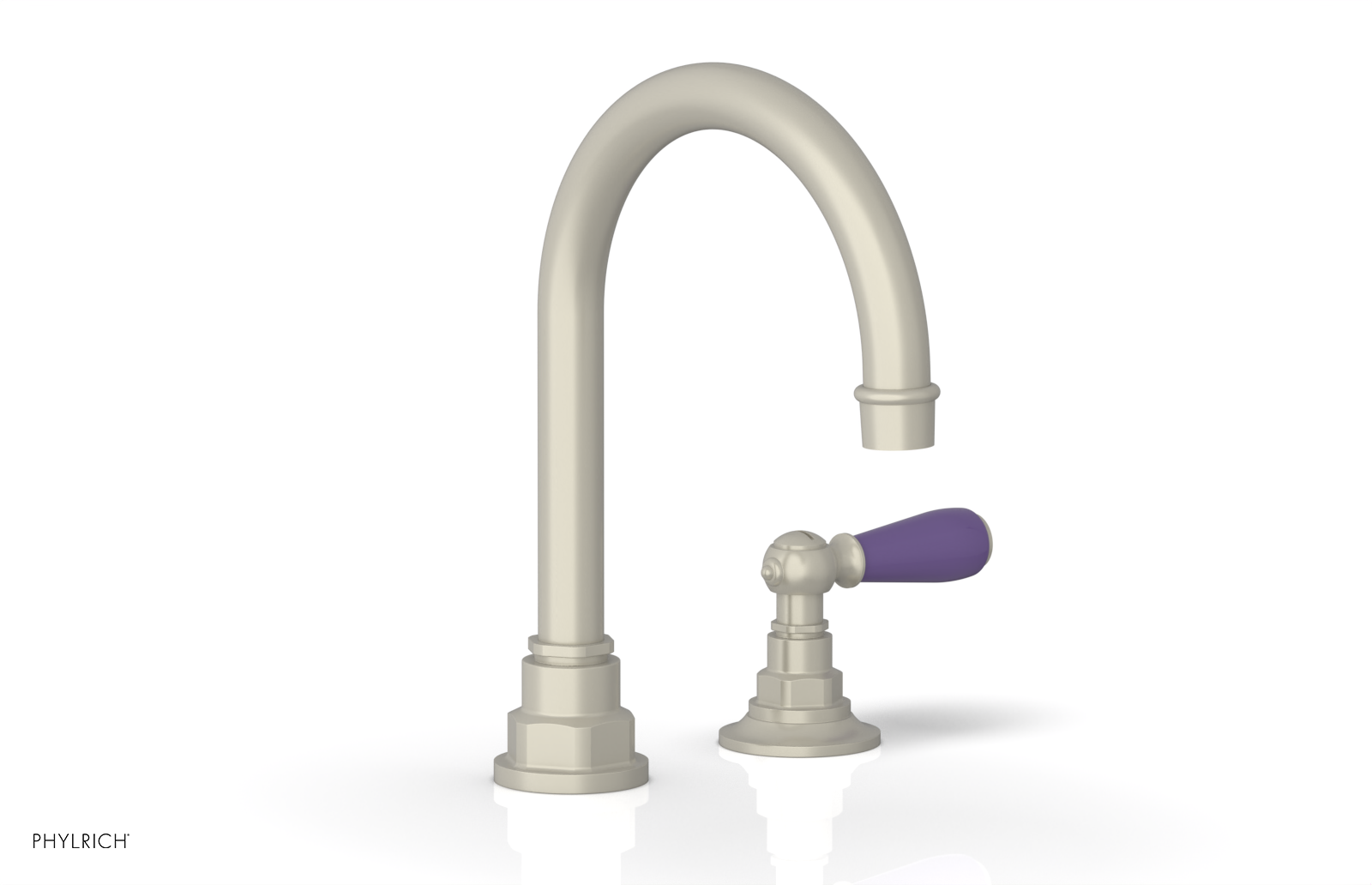 JAMESTOWN Single Handle Faucet - High Spout - Lever Handle with "Purple" Accents 165-06
