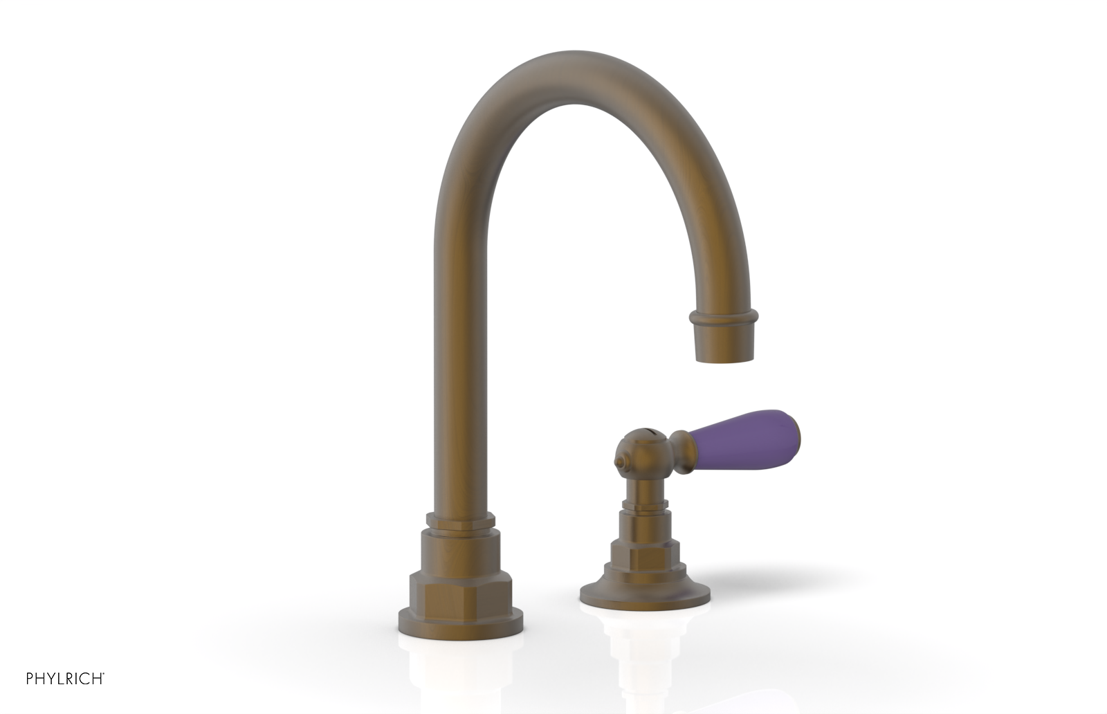 JAMESTOWN Single Handle Faucet - High Spout - Lever Handle with "Purple" Accents 165-06