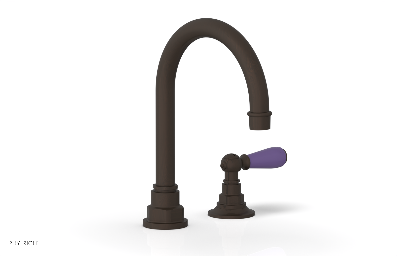 JAMESTOWN Single Handle Faucet - High Spout - Lever Handle with "Purple" Accents 165-06