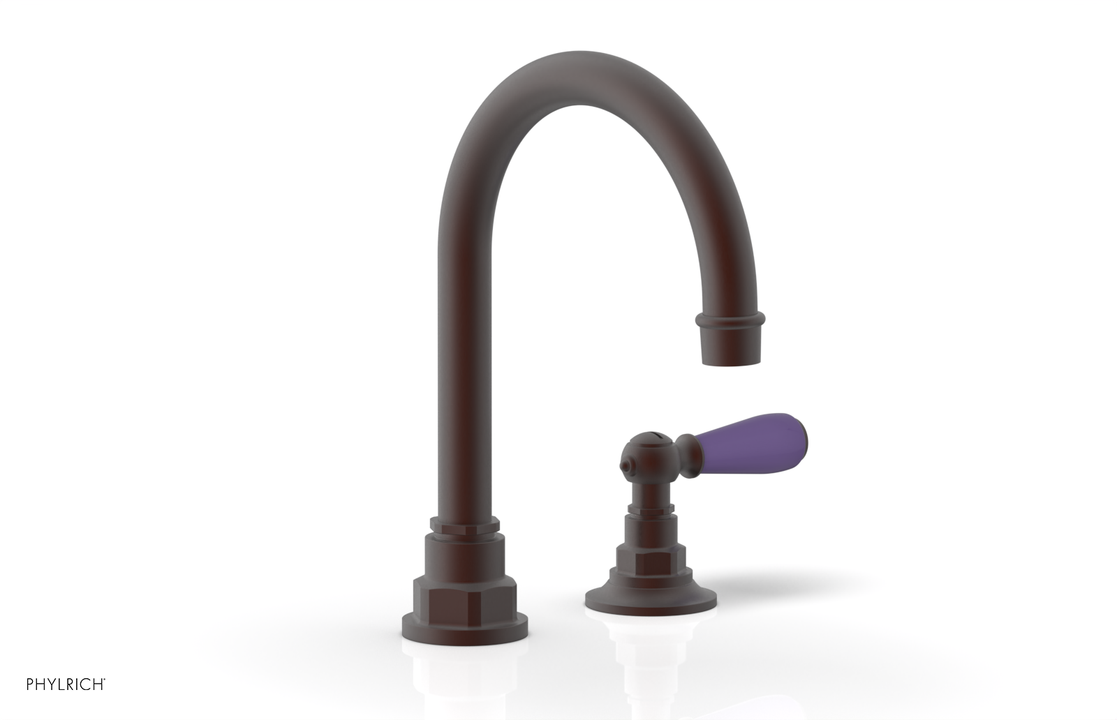 JAMESTOWN Single Handle Faucet - High Spout - Lever Handle with "Purple" Accents 165-06