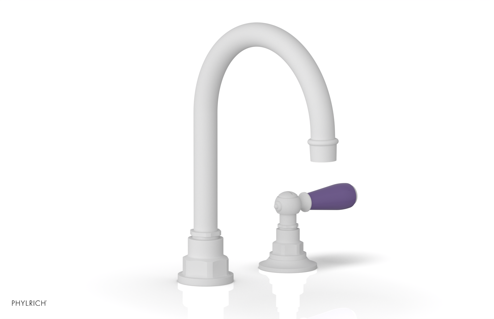 JAMESTOWN Single Handle Faucet - High Spout - Lever Handle with "Purple" Accents 165-06