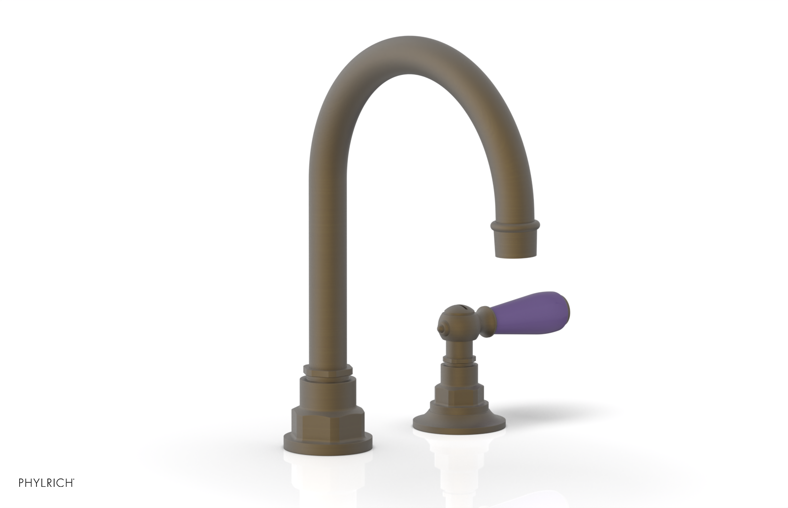 JAMESTOWN Single Handle Faucet - High Spout - Lever Handle with "Purple" Accents 165-06