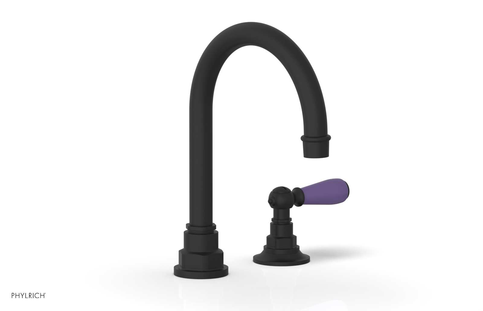 JAMESTOWN Single Handle Faucet - High Spout - Lever Handle with "Purple" Accents 165-06