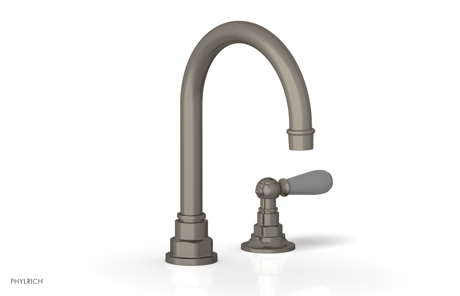 JAMESTOWN Single Handle Faucet - High Spout - Lever Handle with "Grey" Accents 165-06