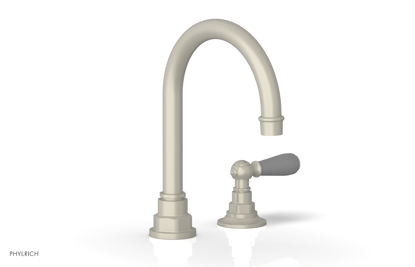 JAMESTOWN Single Handle Faucet - High Spout - Lever Handle with "Grey" Accents 165-06