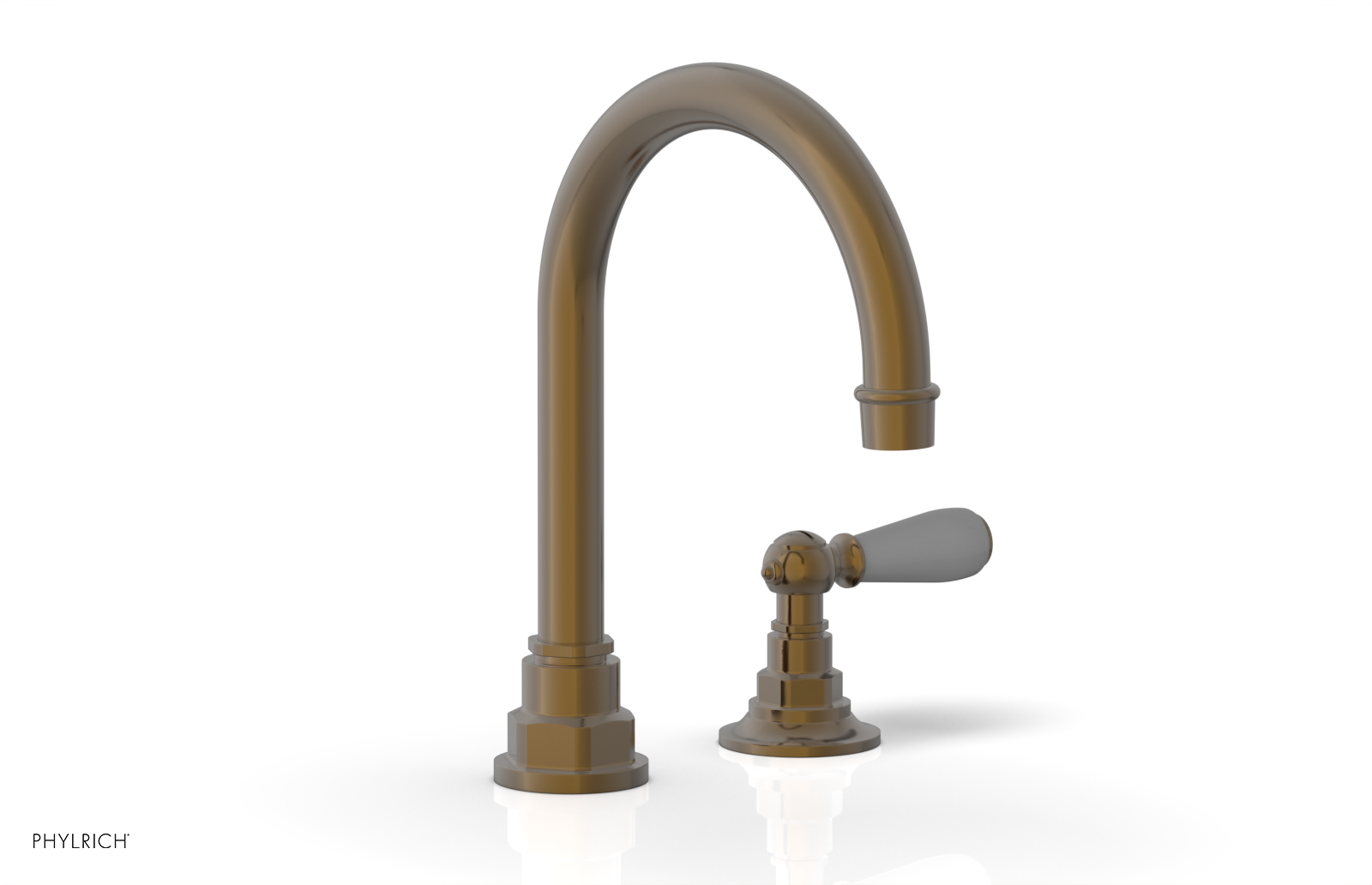 JAMESTOWN Single Handle Faucet - High Spout - Lever Handle with "Grey" Accents 165-06