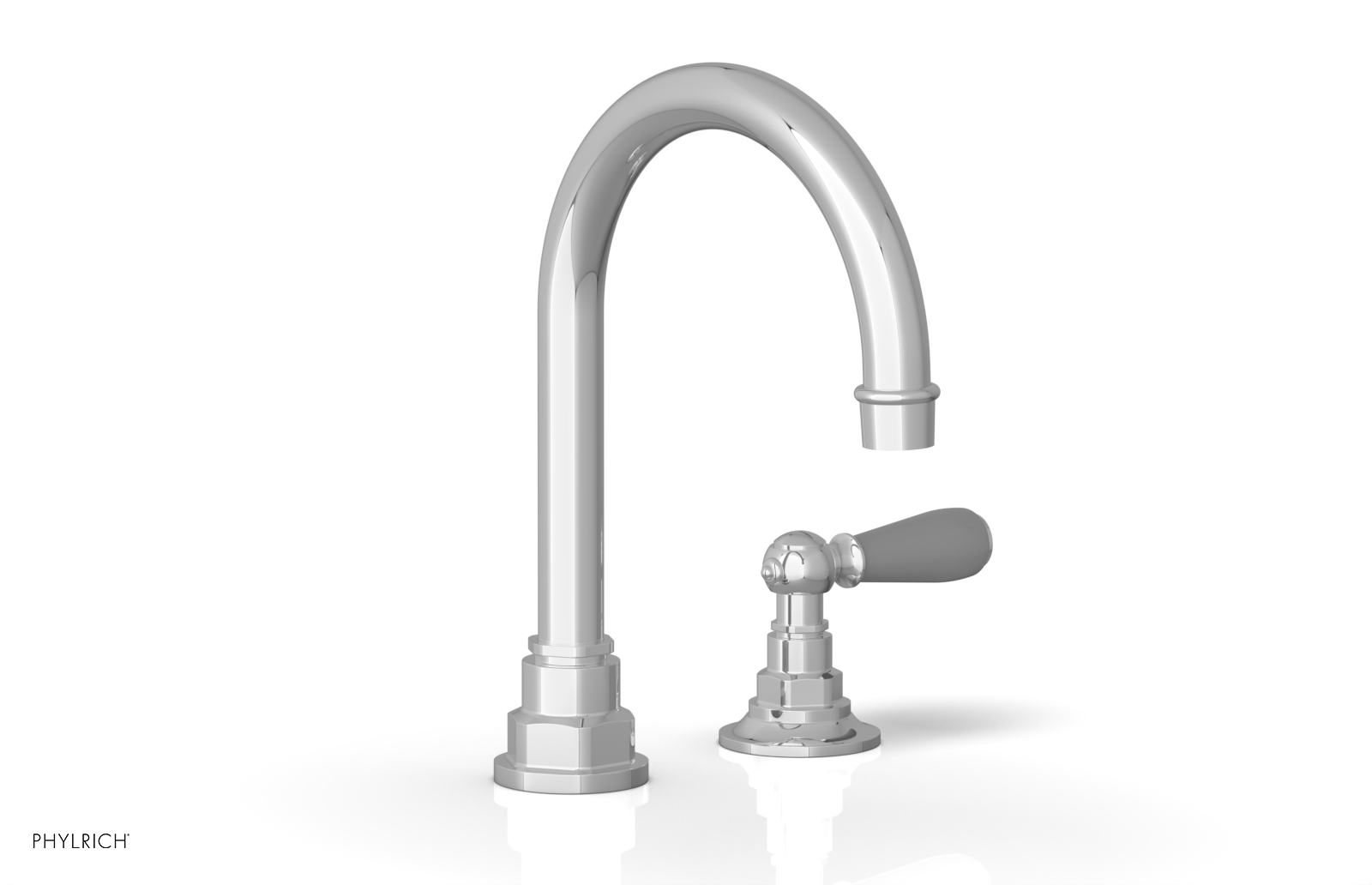 JAMESTOWN Single Handle Faucet - High Spout - Lever Handle with "Grey" Accents 165-06