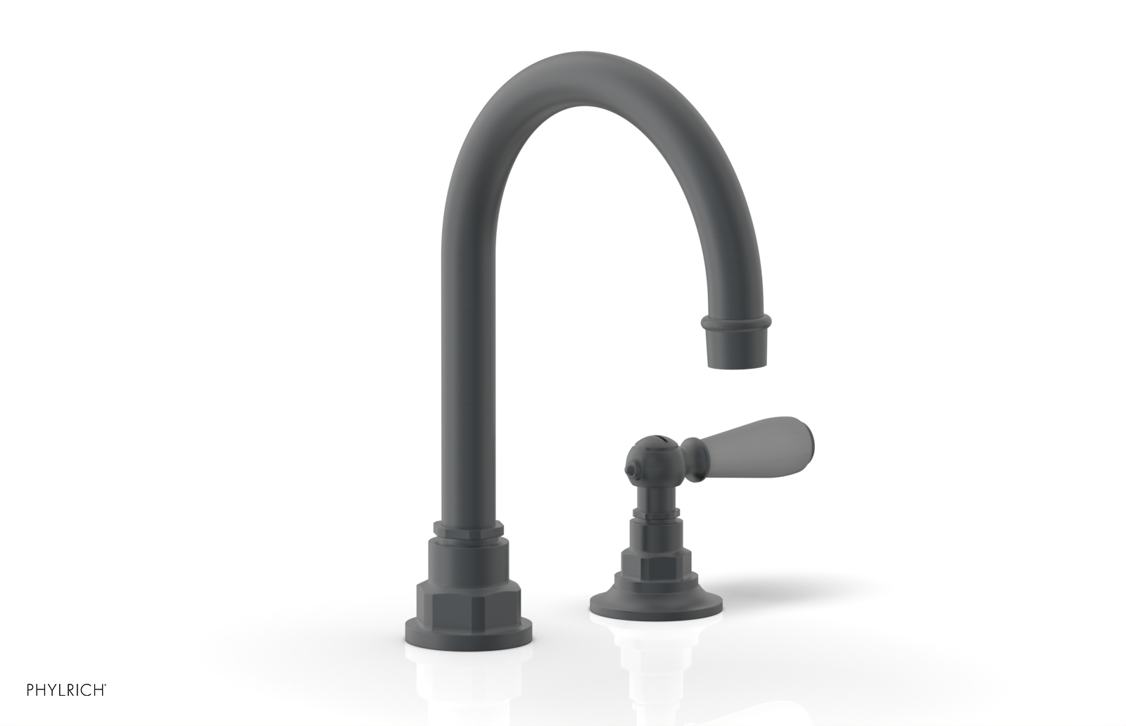 JAMESTOWN Single Handle Faucet - High Spout - Lever Handle with "Grey" Accents 165-06