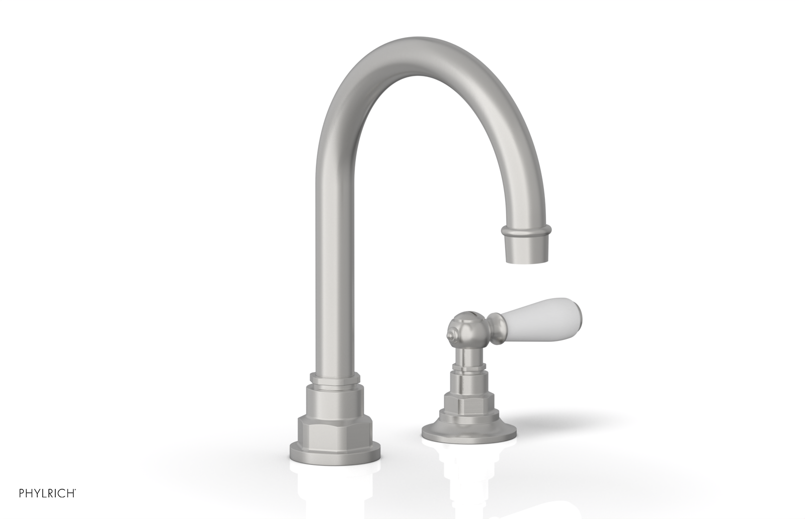 JAMESTOWN Single Handle Faucet - High Spout - Lever Handle with "White" Accents 165-06