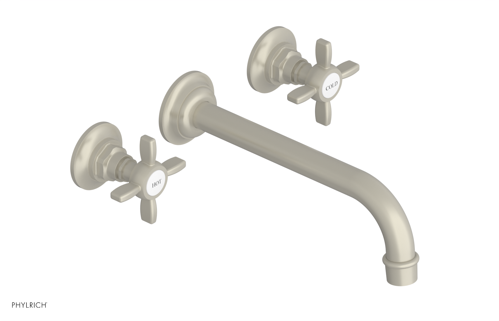JAMESTOWN Wall Lavatory Set - 10" Spout - Cross Handle 165-11-10