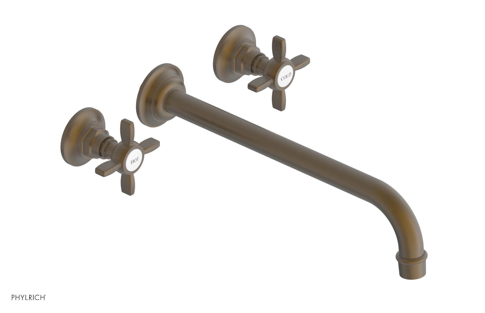 JAMESTOWN Wall Lavatory Set - 12" Spout - Cross Handle 165-11-12