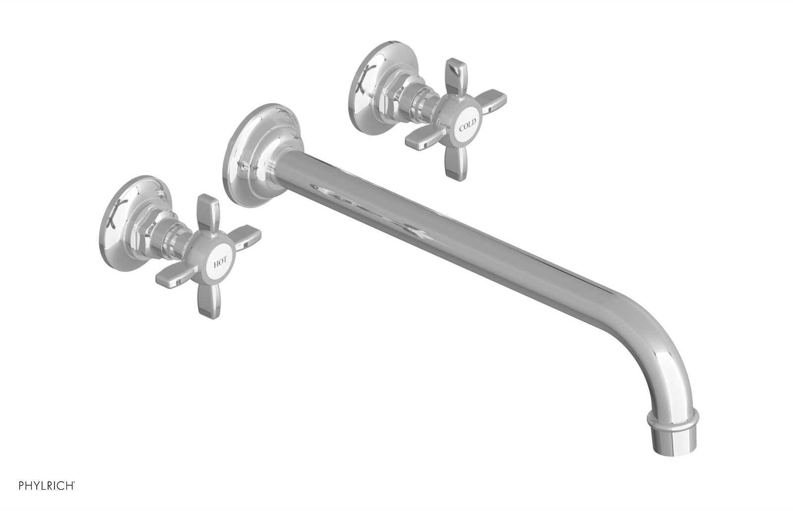 JAMESTOWN Wall Lavatory Set - 12" Spout - Cross Handle 165-11-12