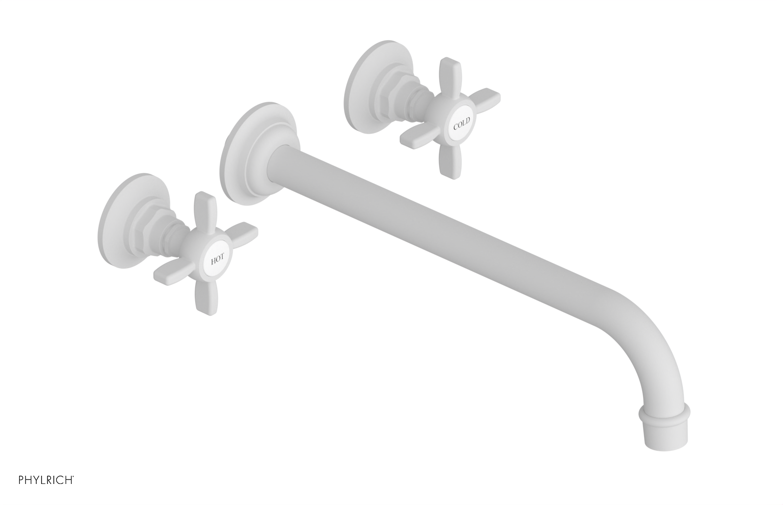 JAMESTOWN Wall Lavatory Set - 12" Spout - Cross Handle 165-11-12