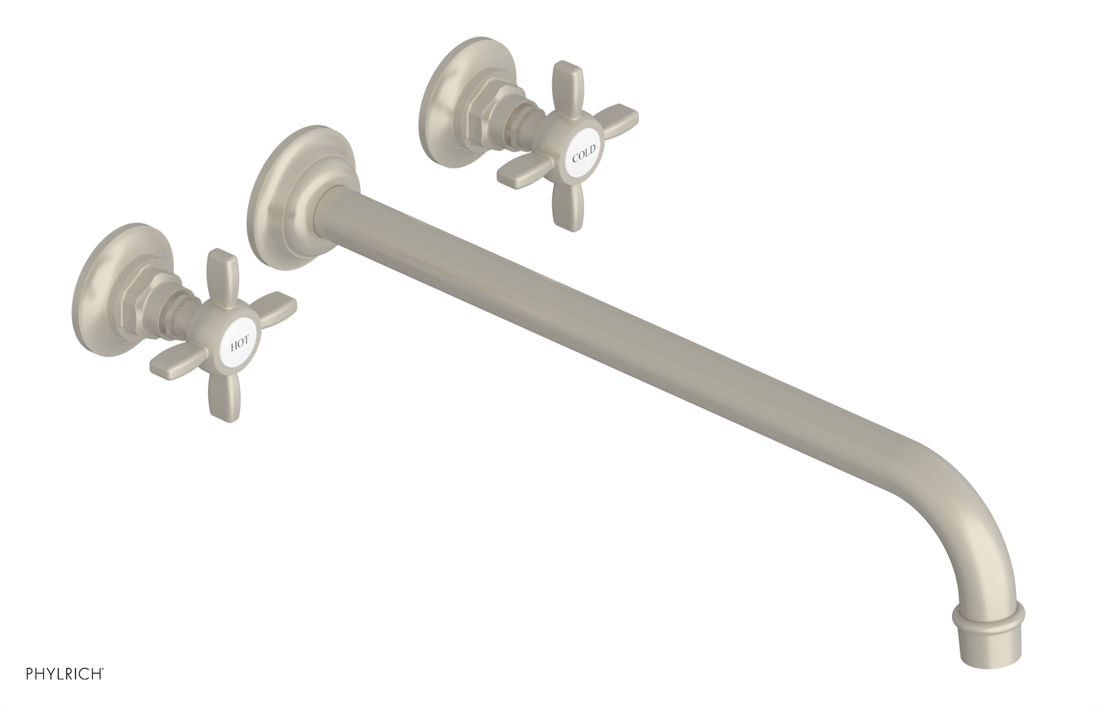 JAMESTOWN Wall Lavatory Set - 14" Spout - Cross Handle 165-11-14