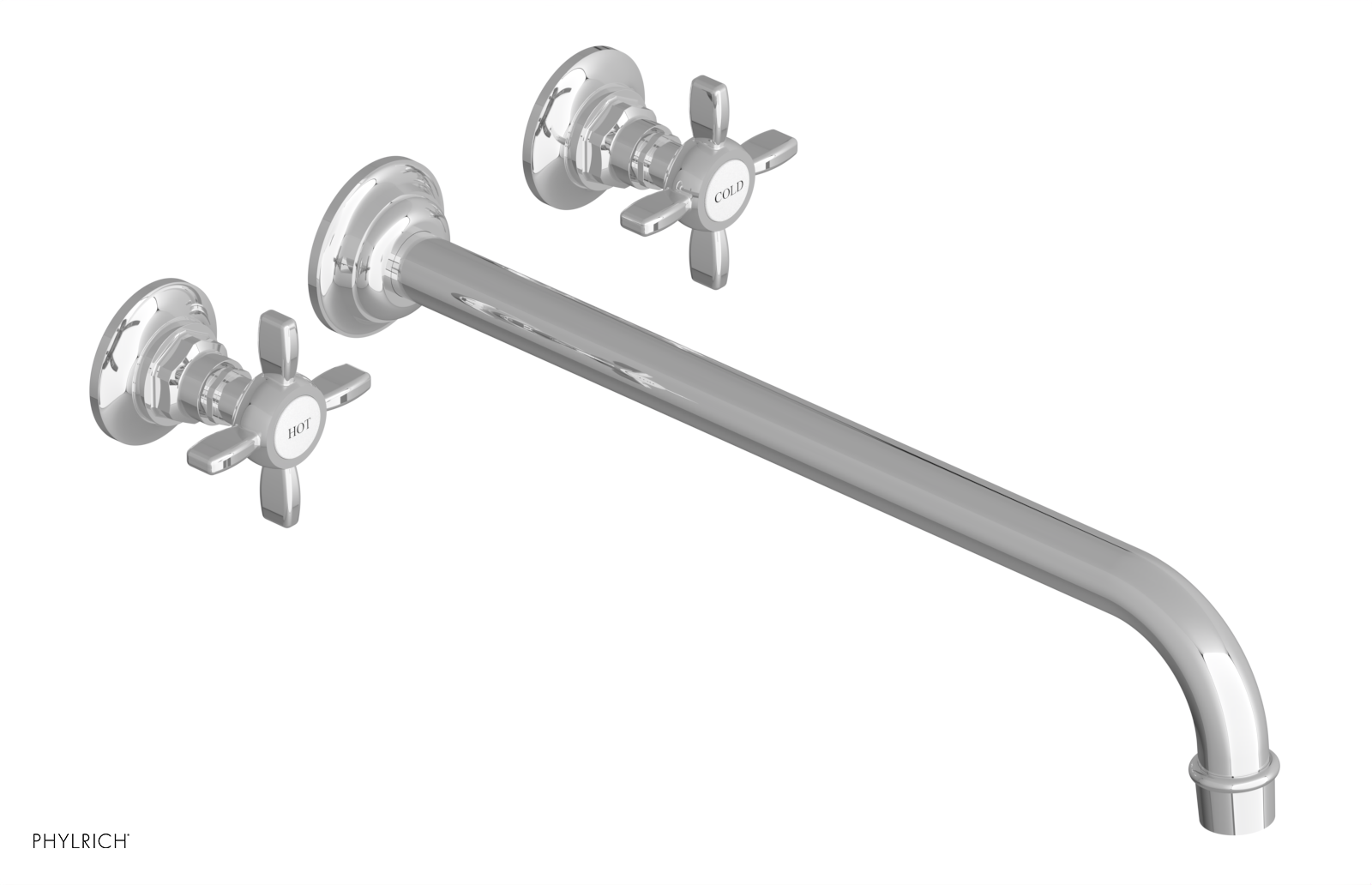 JAMESTOWN Wall Lavatory Set - 14" Spout - Cross Handle 165-11-14