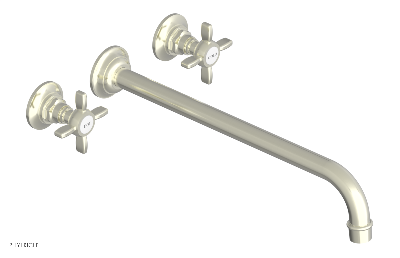 JAMESTOWN Wall Lavatory Set - 14" Spout - Cross Handle 165-11-14