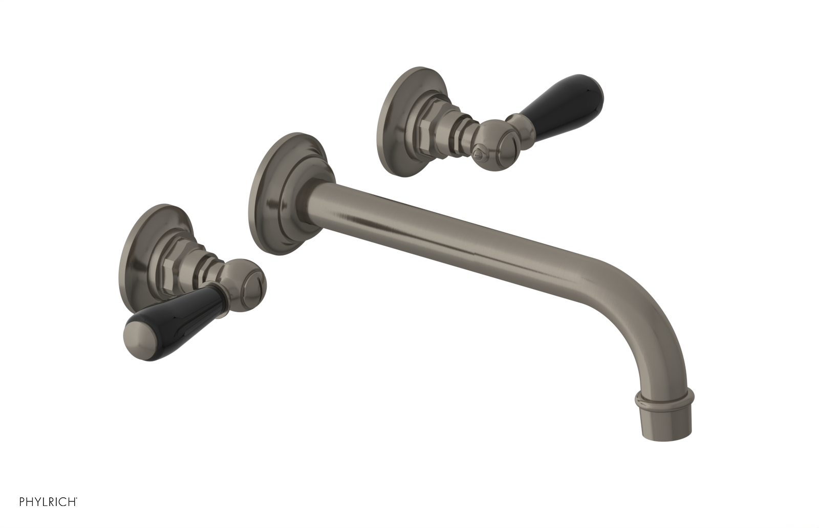 JAMESTOWN Wall Tub Set - 10" Spout - Lever Handle with "Black" Accents 165-57-10