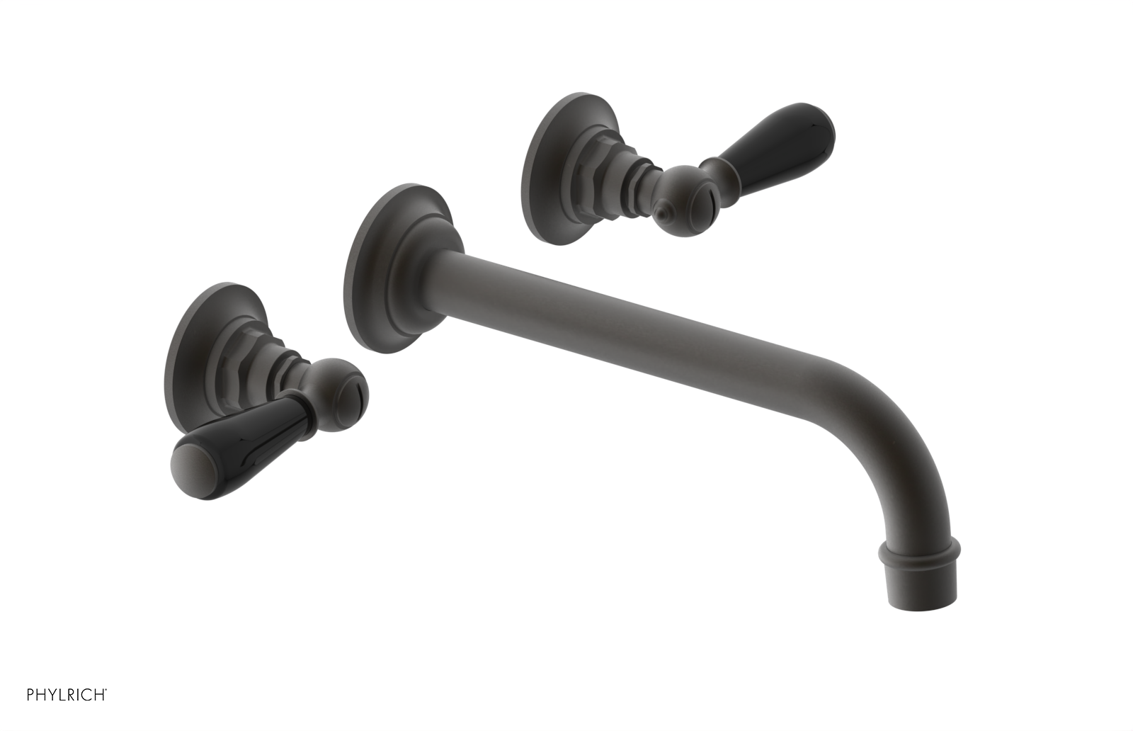 JAMESTOWN Wall Tub Set - 10" Spout - Lever Handle with "Black" Accents 165-57-10