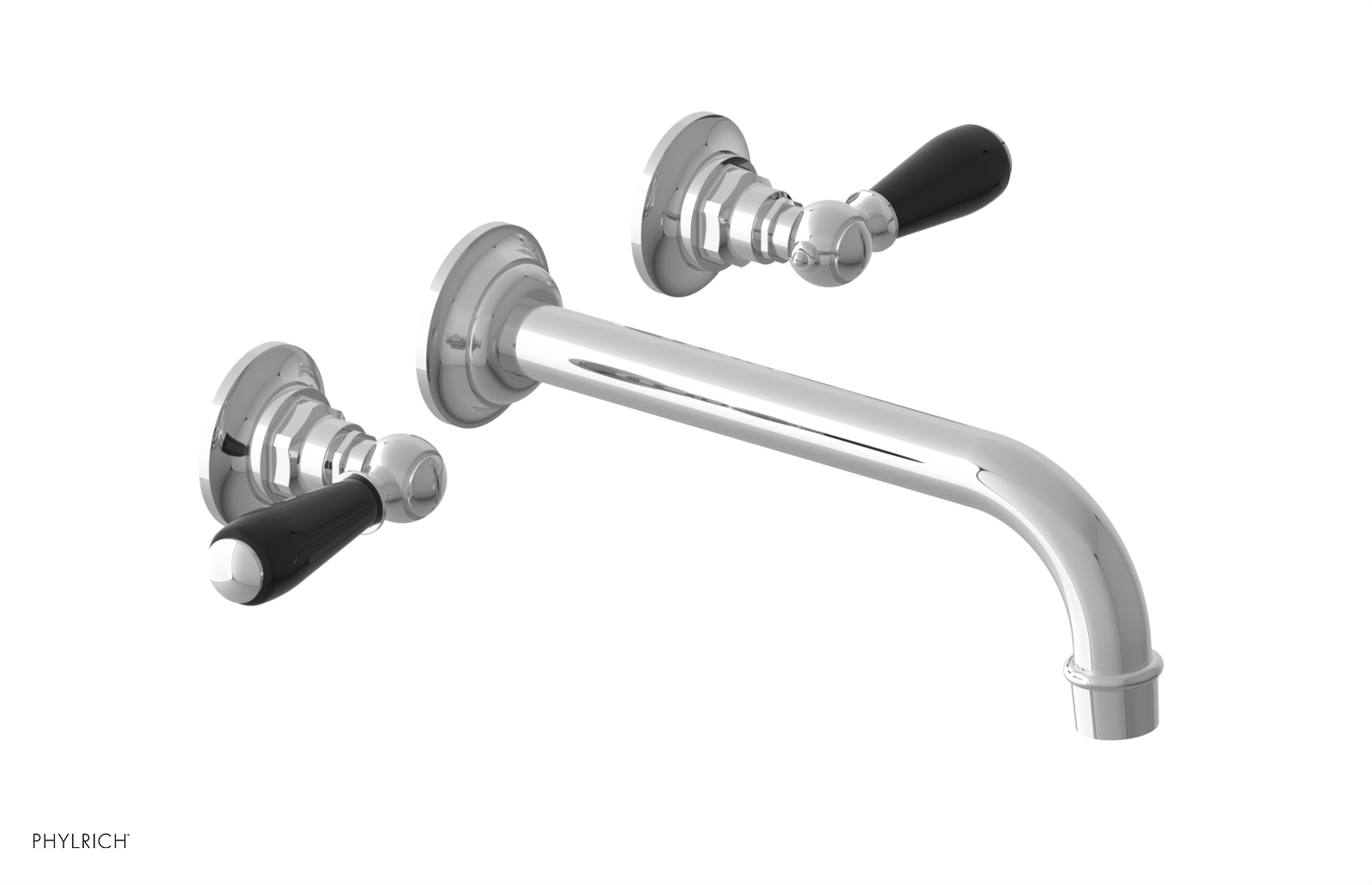 JAMESTOWN Wall Tub Set - 10" Spout - Lever Handle with "Black" Accents 165-57-10