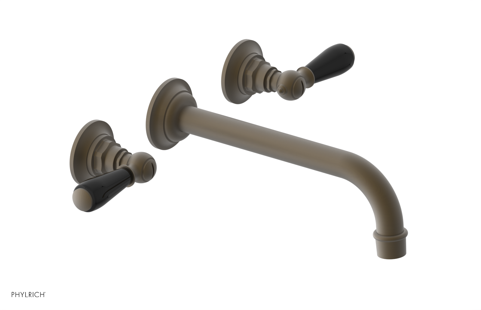 JAMESTOWN Wall Tub Set - 10" Spout - Lever Handle with "Black" Accents 165-57-10