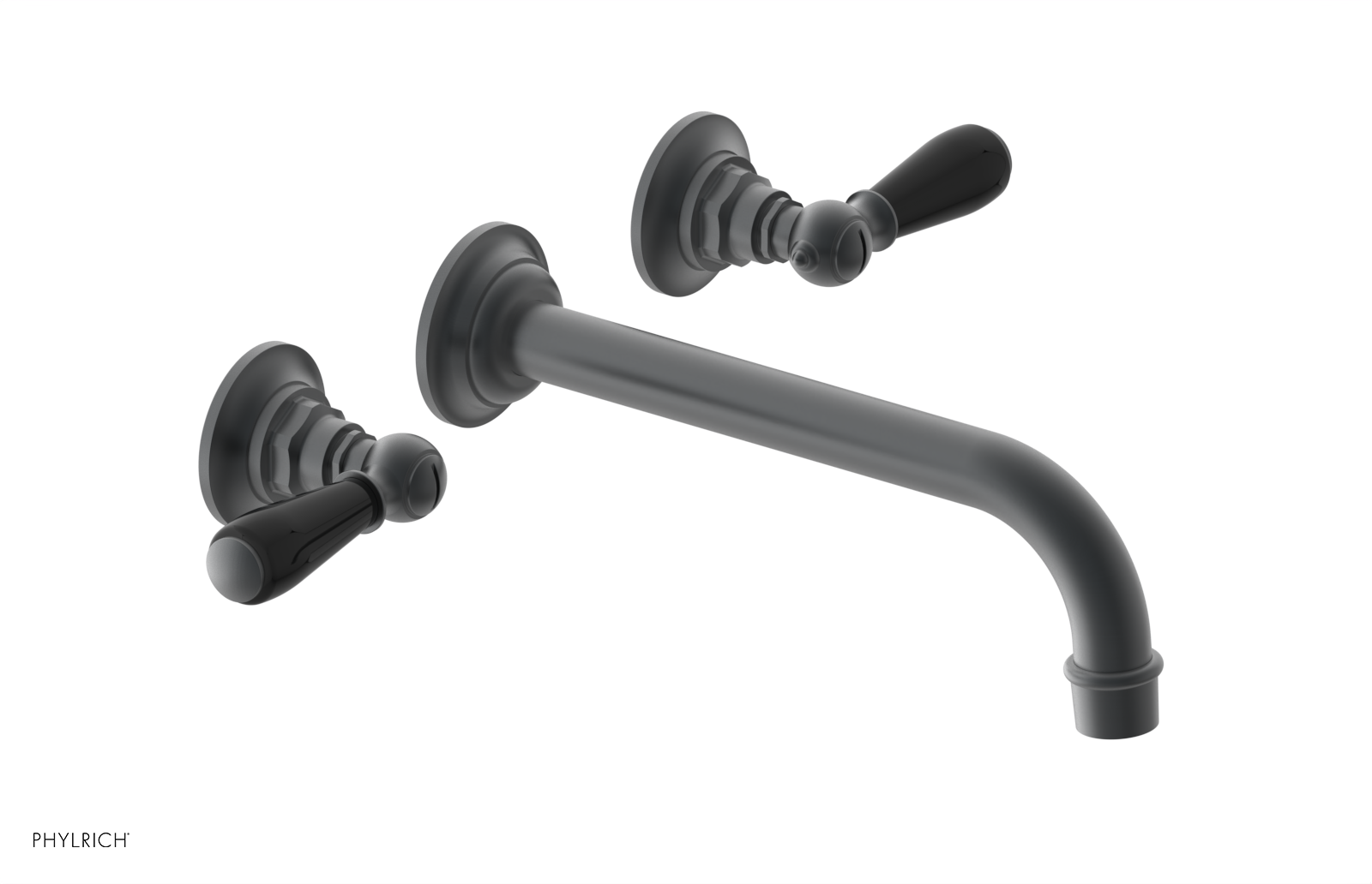 JAMESTOWN Wall Tub Set - 10" Spout - Lever Handle with "Black" Accents 165-57-10