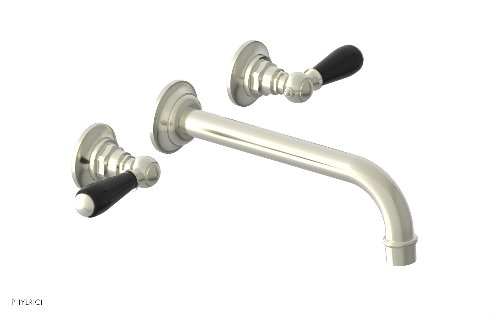 JAMESTOWN Wall Tub Set - 10" Spout - Lever Handle with "Black" Accents 165-57-10