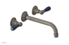JAMESTOWN Wall Tub Set - 10" Spout - Lever Handle with "Navy Blue" Accents 165-57-10