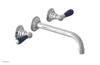 JAMESTOWN Wall Lavatory Set - 10" Spout - Lever Handle with "Navy Blue" Accents 165-12-10