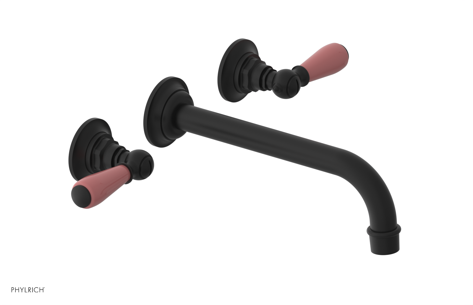 JAMESTOWN Wall Tub Set - 10" Spout - Lever Handle with "Pink" Accents 165-57-10